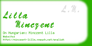 lilla minczent business card